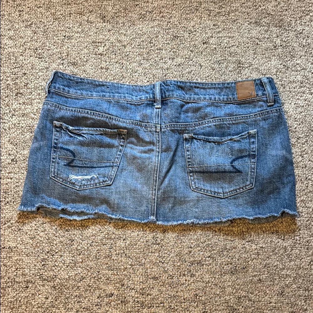 American Eagle Outfitters Blue Mini Skirt Casual Night Out - Picture 2 of 4